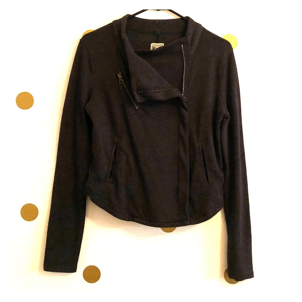 Converse fleece biker jacket medium